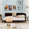 NicBex Twin/Full Size Wood Daybed with Backrest and 1 Armrest,Sofa Bed for Bedroom,Living Room,Apartment - image 2 of 4