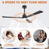 Parrot Uncle 52" Modern LED Ceiling Fan with Light and Remote 3 Blades - 3 of 4