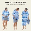 Catalonia Oversized Wearable Beach Towel for Womens Mens, Surf Cape Changing Towel Robe for Adults, Hooded Wetsuit Change Cape, One Size Fits All - 4 of 4