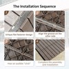 Patio Flooring, 12"x12" Deck Tiles With Open Drainage System, Low Maintenance Square Flooring Tiles, Interlocking Decking Tiles - 3 of 4