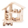 Guidecraft Woodlands Natural Wooden Multi-floor Dollhouse Set with Furniture - Kids Educational Toy Play House - 2 of 4
