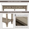 Elegant Solid Wood Console Table with Two Storage Drawers and Shelf - 4 of 4