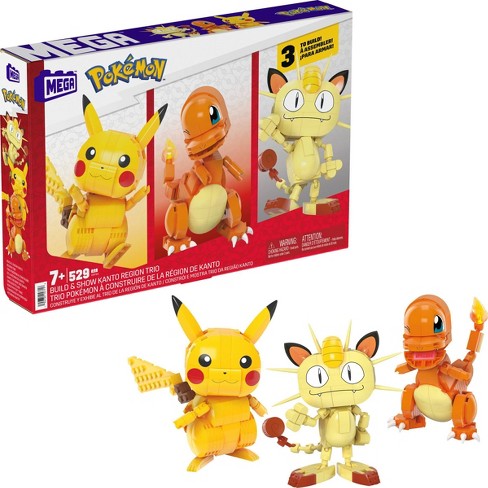 Mega Pokemon Building Kit, Kanto Region Trio With 3 Action Figures - 529pcs  : Target