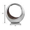HomeRoots 16" Silver and Brown Buffed Aluminum Tabletop Sculpture - 3 of 4