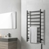 VEVOR 10 Bars Towel Warmer Rack, Wall Mounted Heated Towel Rack for Bathroom, IPX5 Waterpoof Towel Heater Rack with Timer & Display Screen, Black - 2 of 4
