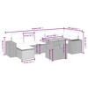vidaXL Garden Sofa Set Grey PE rattan Large Adjustable Armrests - 3 of 4