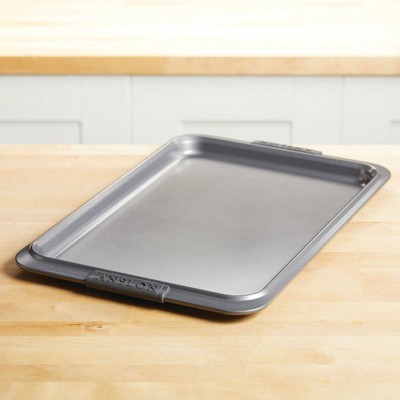 Gray Nonstick Baking Sheet and Cooling Rack Set, 11" x 17"