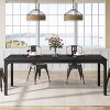 Okak Farmhouse Wood Large Collaborative Desk Rectangle Dining Table,Long Modern Kitchen Dinner Table for Dining Room,Breakfast Nook - 3 of 4
