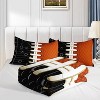 Football Comforter Set Twin – 3Pcs American Rugby Bedding for Boys, Men & Women, Sports Quilt Set with 2 Pillowcases, Black Orange Ball Theme - 4 of 4