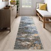 Modern Abstract Rug, Large Washable Low-Pile Non-Slip Carpet for Living Room, Bedroom, Indoor Floor Mat - 2 of 4