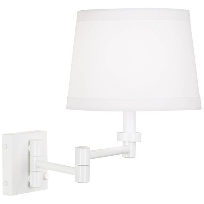 Modern Vero White Metal Swing Arm Wall Lamp with Dimmable Feature