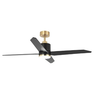 Parrot Uncle 52" Modern Carved 4-Blade Ceiling Fan with Remote,DC Motor - 1 of 4