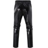 Clearlove Men's Metallic Pants Retro Club Wear High Shine Dance Trousers with Drawstring Waist Straight Leg Party Pants - 3 of 4