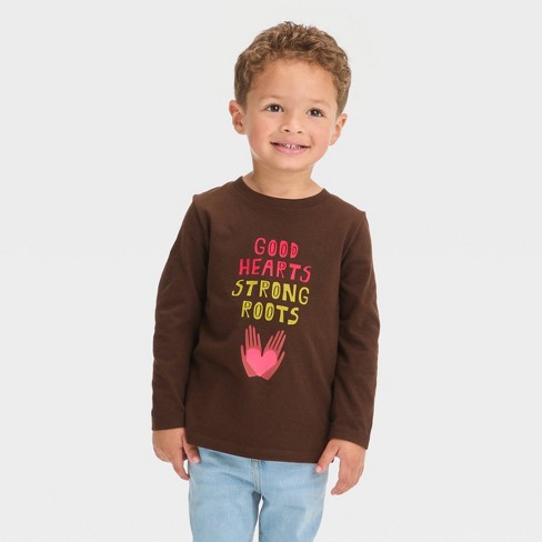 Toddler brown hot sale shirt