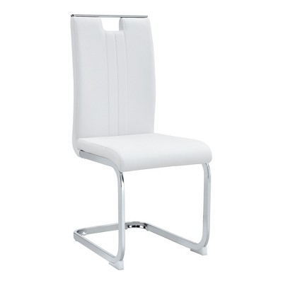 Dolonm 4-Pack  PU Bow-Back Dining Chairs – Modern Minimalist Design, Non-Slip Feet & Ergonomic Support, 15.7"x20.5"x39"