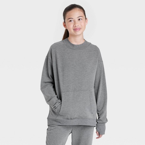 Girls' Cozy Soft Fleece Sweatshirt - All In Motion™ : Target