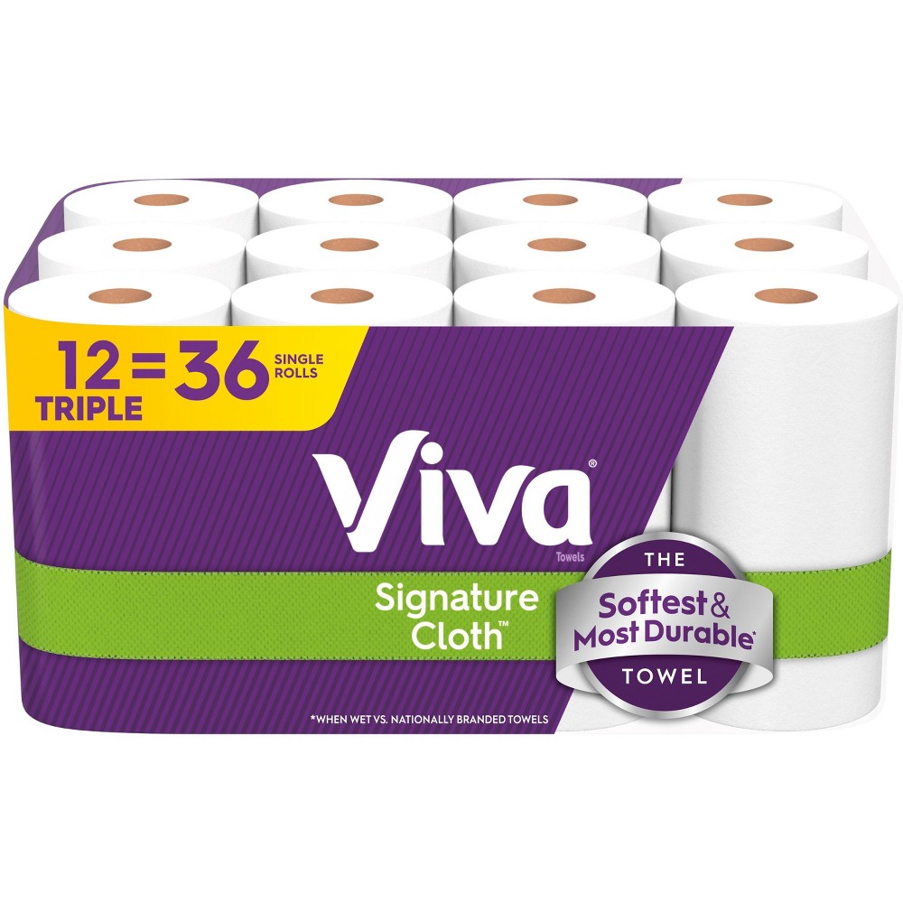 Viva Signature Cloth Choose-A-Sheet Paper Towels - 12 Triple Rolls