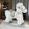 Mshliw Kids Plush Rocking Horse Ride-On Toy with Bear Plush, Realistic Sounds, Soft Seat & Metal Frame for Toddlers 36 Months and Up, Halloween gift - 2 of 4