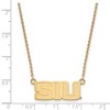 Black Bow Jewelry 14k Yellow Gold Plated Sterling Silver Southern Illinois Salukis NCAA Necklace 18 Inch - 2 of 4