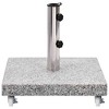vidaXL Parasol Base Grey Granite Base with Stainless Steel Tube 66.1 lbs - 4 of 4