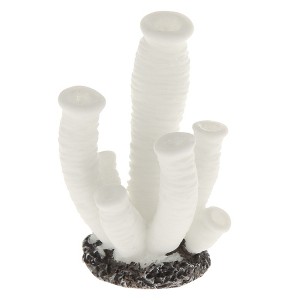Unique Bargains Coral Reef Decor Mini Faux Coral Decor for Aquarium Decorations White 1.3"x1.77" 1 Pcs - 1 of 4
