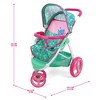Baby Alive: Doll Jogging Stroller - Green, Pink, Hearts - 4 of 4