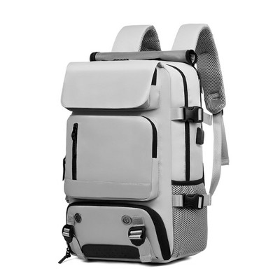 Luupatchy 18.1" Anti-Theft Travel Backpack with Separate Shoe Compartment & Convertible Duffel Design,Travel Bag for Business, Hiking, Camping