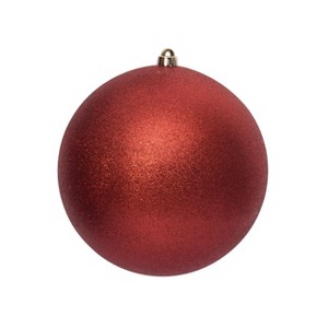 Season's Designs Christmas Tree 10" Red Glitter Shatterproof Seamless Or - 1 of 1