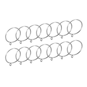 Unique Bargains Metal Electroplating Curtain Rod Accessory Curtain Rings 14 Pcs - 1 of 4
