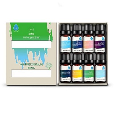 Therapeutic-Grade Essential Oil Set with 8 Blends