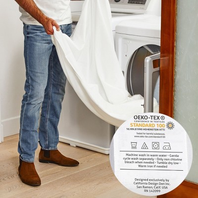 Bright White King Size Cotton Sateen Pillowcases, Set of 2