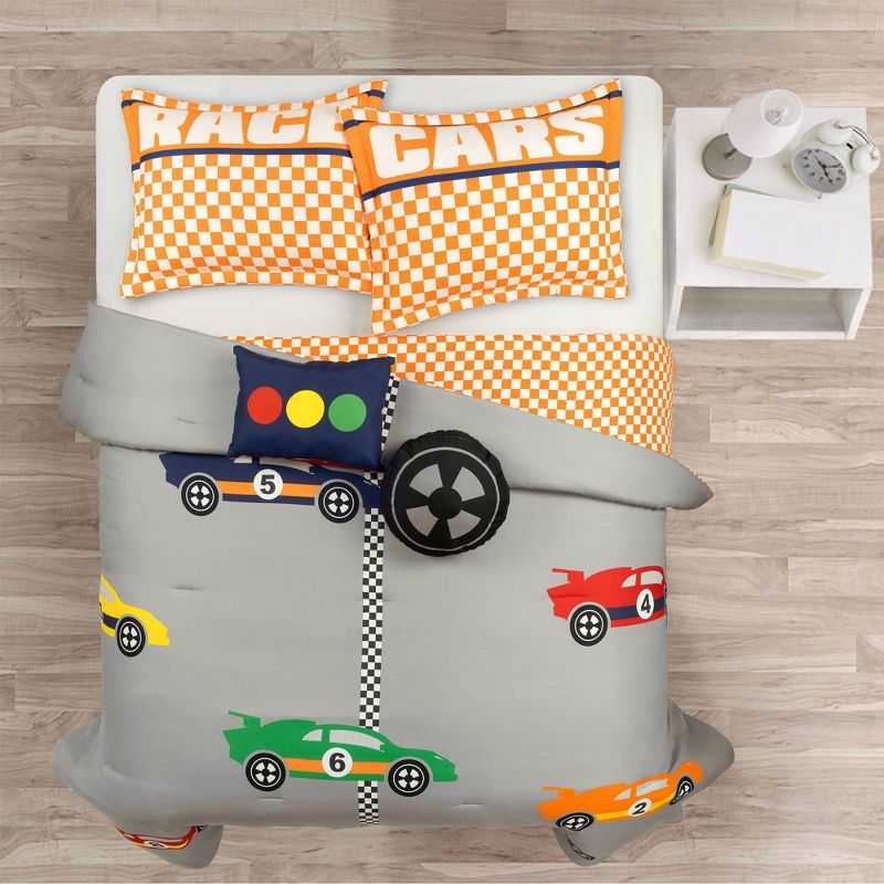 Kids' Racing Cars Reversible Oversized Comforter Set - Lush Décor, 3 of 11