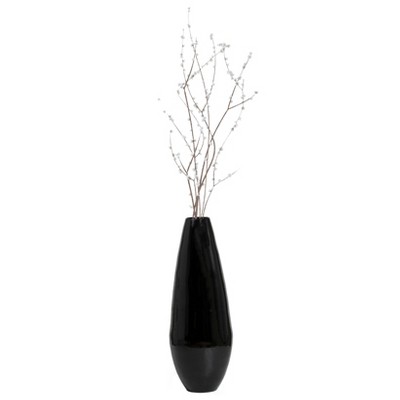 Uniquewise 31.5" Spun Bamboo Modern Metallic Tall Floor Vase