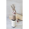 Kalalou Felt Christmas Deer Wine Topper – Festive Holiday Bottle Decor - 2 of 2