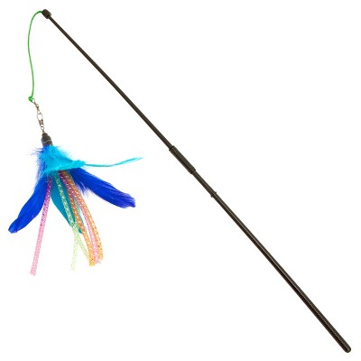 cat feather wand toy