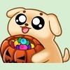 Girl's Design By Humans Halloween Candy Pup By Puppers T-Shirt - 2 of 3