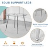 NicBex Modern Circurlar Glass Coffee Table with Metal Legs,Minimalist High Dining Table, Round Center Table for Living Room - 4 of 4