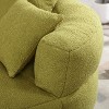 Sapphtopaz Modern Chenille Bean Bag Single Sofa with Backrests&3 Pillows,Comfy Cloud Couch for Adults,Circular Bean Bag for Living Room,Bedroom - 2 of 4