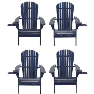 Jiallo Foldable Adirondack Chair with cup holder set of 4 - 1 of 4