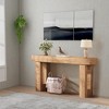 MDF 63 Inch Wooden Rectangular Sofa Table for Couch - Farmhouse Entry Table, Hallway Console Table, Rustic Wood Finish, Sturdy and Stable - 3 of 4