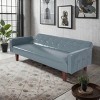 DOMETOUR PU Leather Sofa for Living Room Furniture, Sofa Bed Adjustable Backrest Loveseat Convertible Sofa Sleeper Couch - 3 of 4