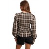 Women's Plaid Long Sleeve Smocked Top - Listicle - image 2 of 3