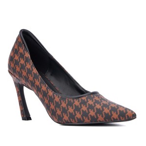 New York & Company Women's Kailynn- Pointy Textured Pump Heels - 1 of 4