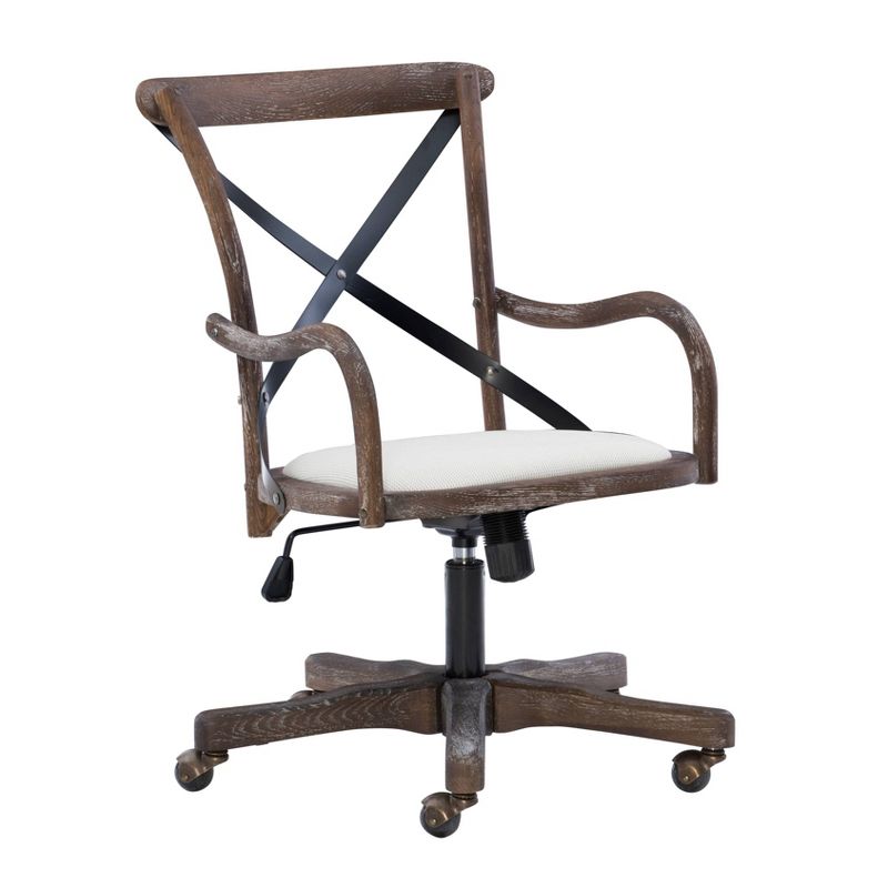 Carson Boho Cafe Style Office Chair Gray - Linon, 1 of 11
