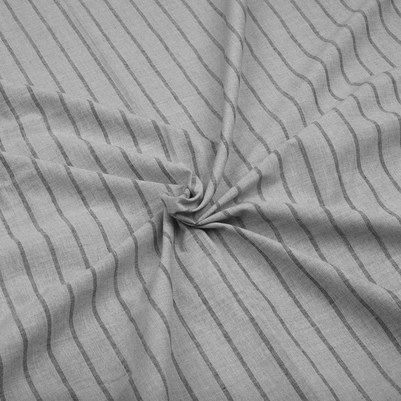 Twin Printed Pattern Peached Cotton Percale Melange Sheet Set Pin Stripe - Macaron, 6 of 11