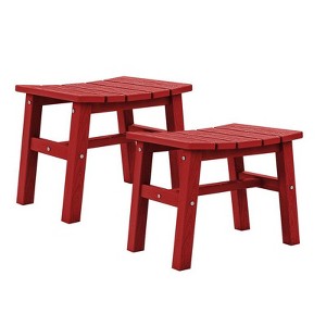 Hyleory HDPE Portable Ottoman,Ergonomic Curved Outdoor Stool - 1 of 4