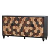 Distressed Storage Cabinet with Honeycomb Pattern Doors, Modern Accent Sideboard for Entryway, Living Room, or Dining Room-- Frevyn - 4 of 4