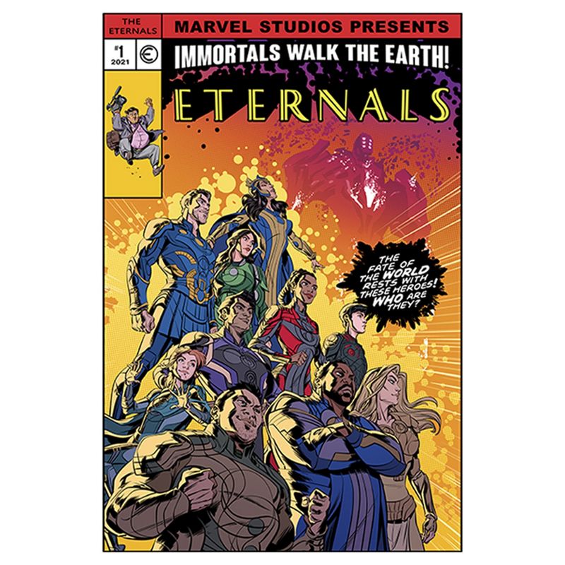 Men's Marvel Eternals Heroes Comic Book Cover T-Shirt, 2 of 6