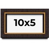 PosterPalooza | Panoramic Modern Shadow Box 1" Depth Brown Frame - UV Acrylic, Backing, Hanging Hardware - 2 of 4