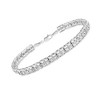 Haus of Brilliance Silver 1/10 Cttw Diamond Double-Link Rolex Tennis Bracelet - 2 of 4